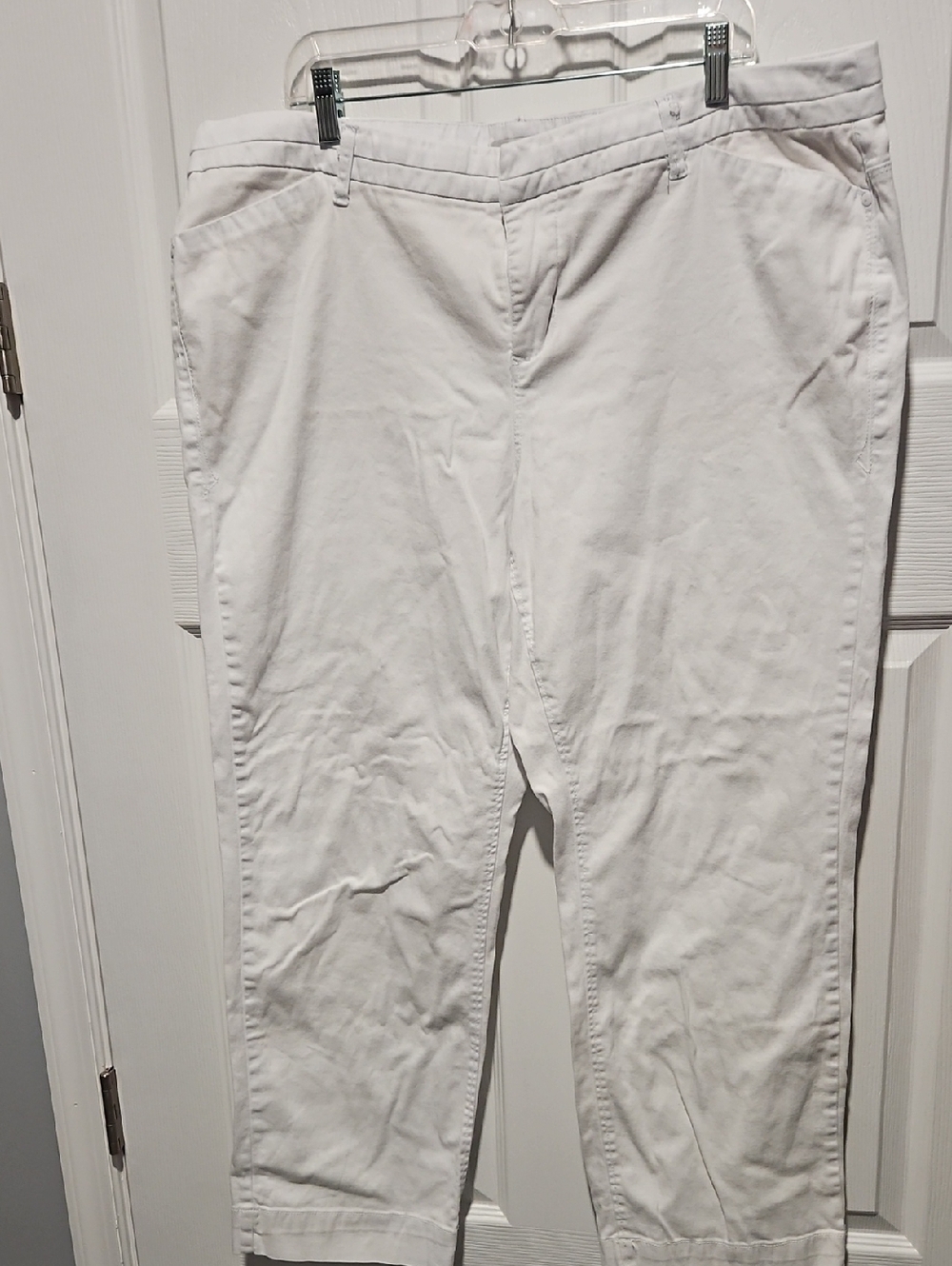 CJ Banks White Straight Leg Women's Pants Size 20W